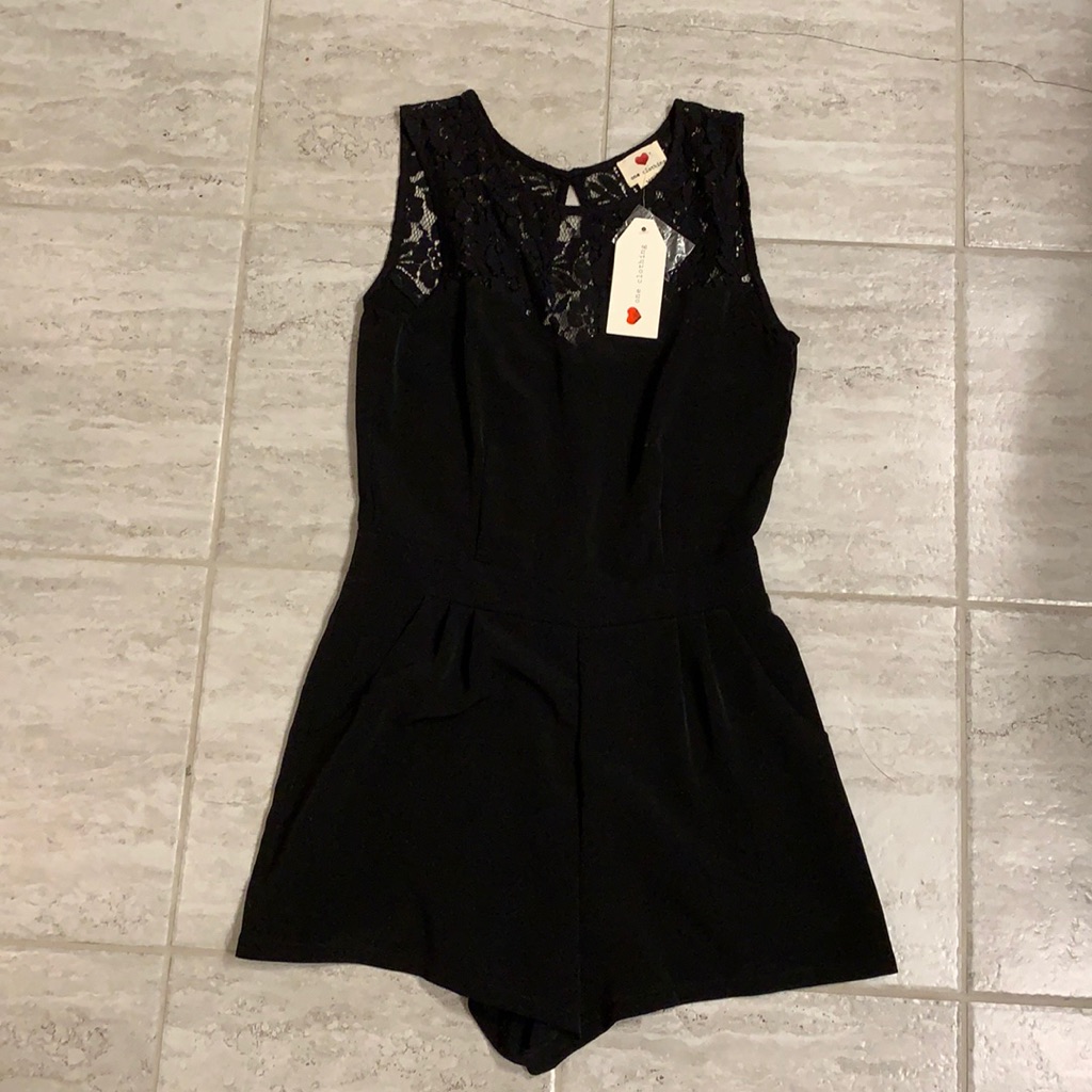 Structured Black Romper